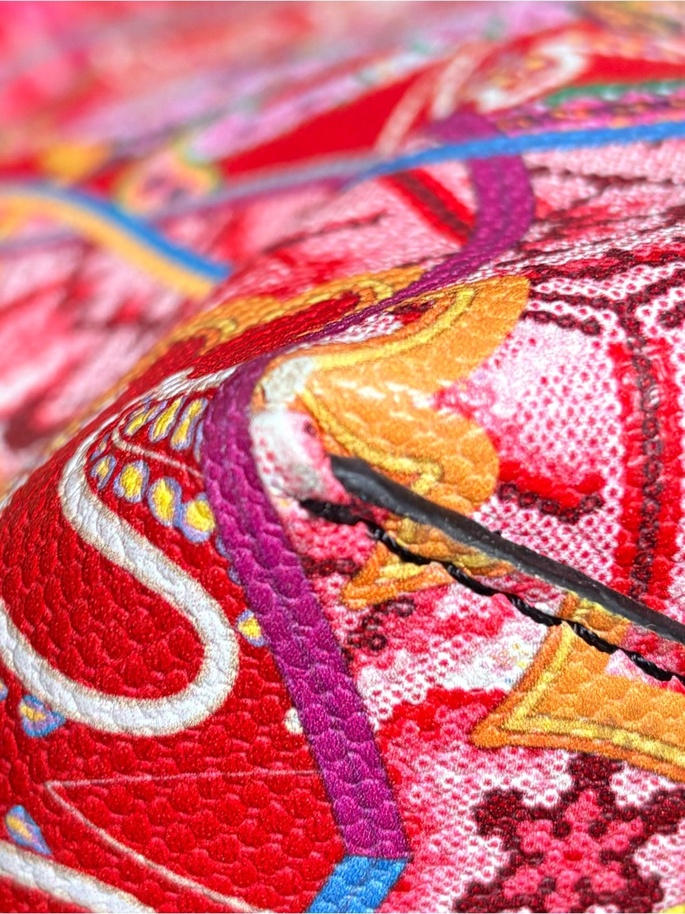 Desigual | Floral Shopper Large Tote Bag "Folklore Cards" - Red/Pink/Black - Picture 6 of 12